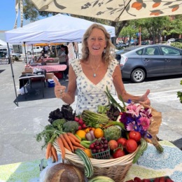woman with vegetables