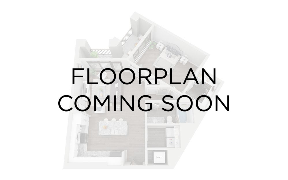 Ascent - 2 bedroom floorplan layout with 2.5 bathrooms and 992 square feet